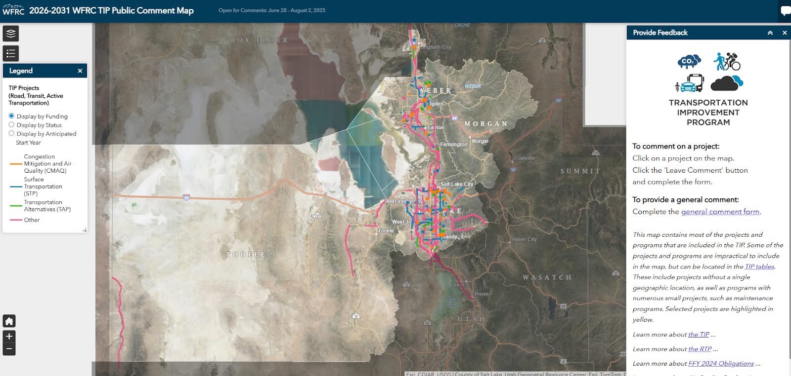 Featured image for “WFRC Announces Opportunities to Review, Provide Input on the Draft 2024-2029 Transportation Improvement Program and Public Participation Plan”