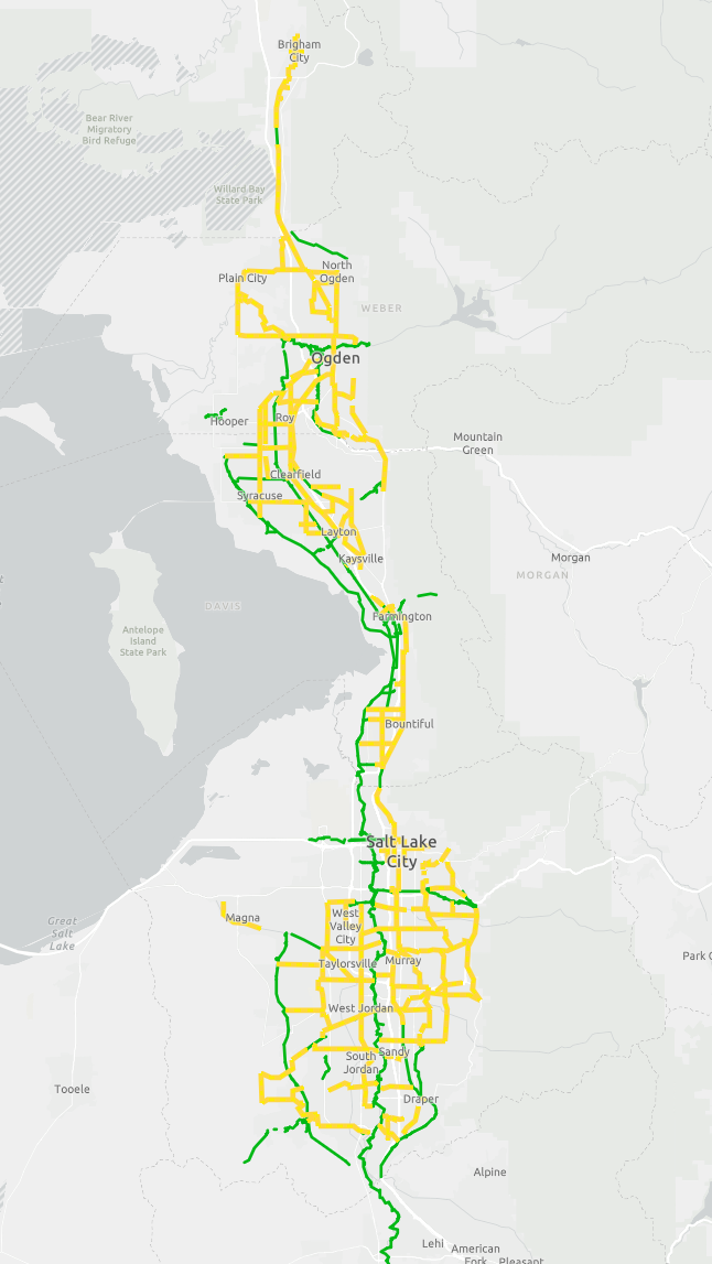 Beehive Bikeways map 